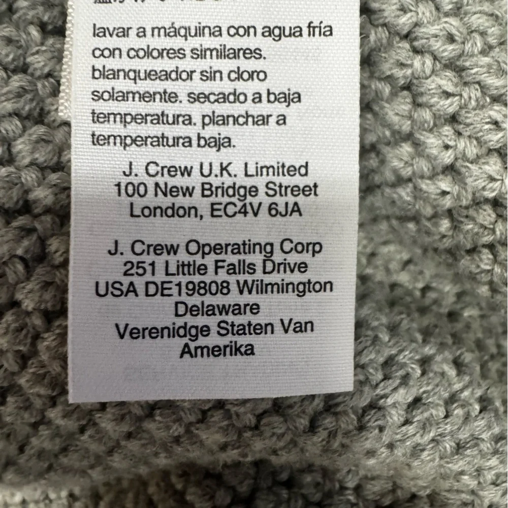 J.Crew‎ Men’s Gray Quarter Zip Waffle Knit Sweater | Business Casual 100% Cotton